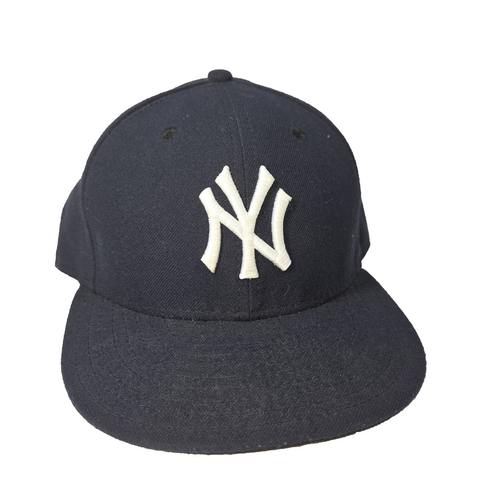 NEW ERA 59Fifty New York Yankees Navy Fitted Base 7 1/4 Hat (Q1) Cap Caps Hats